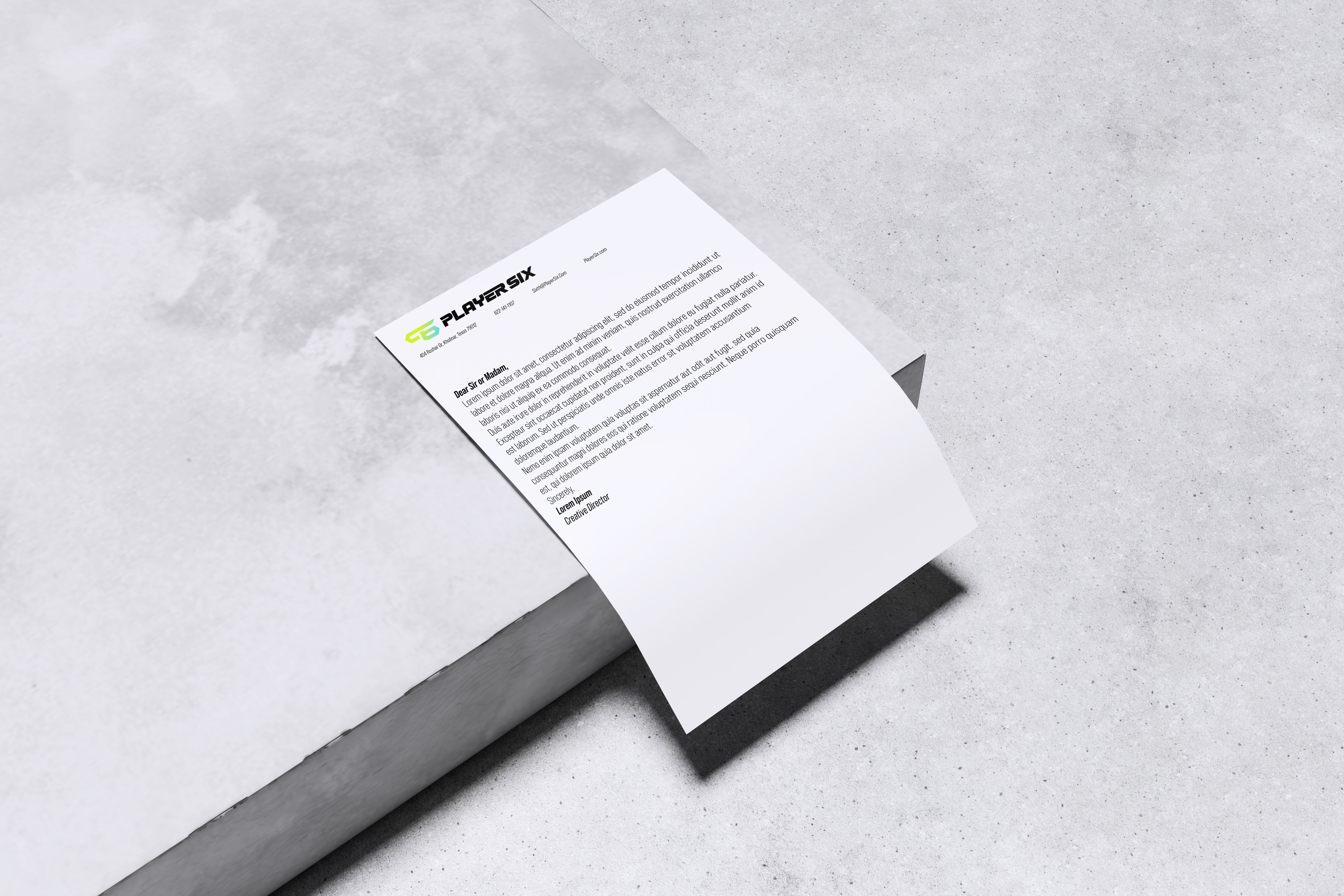 Letterhead mockup